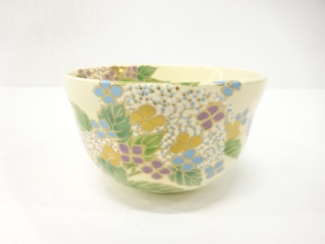 JAPANESE COLLECTIBLE / KYO-YAKI MIYAJI EIKA-ZUKURI / TEA BOWL / HYDRAN